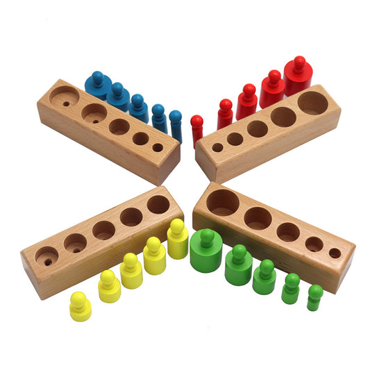 Chunky Cylinder knob puzzle set